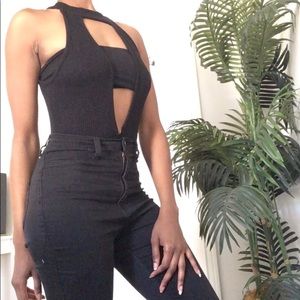 Ribbed Low Cut Bodysuit